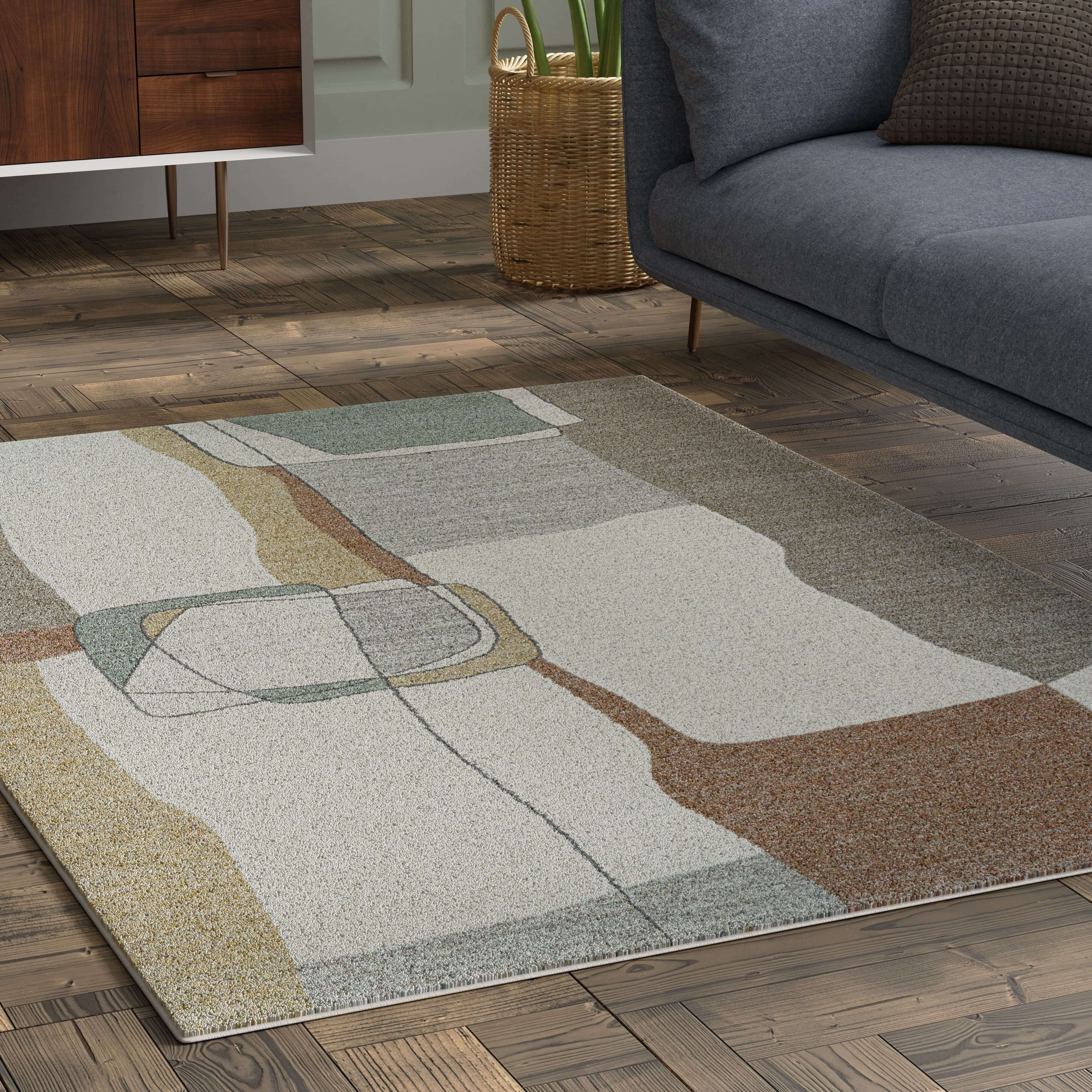 3D detail shot of contemporary rug made in imagine.io