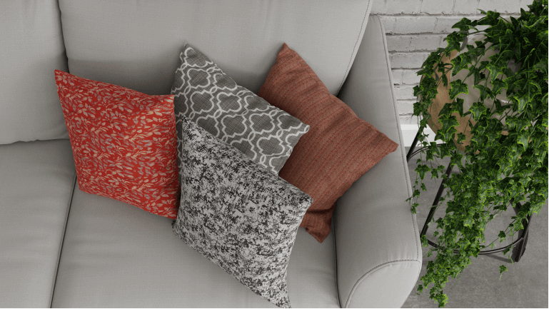 3D generated cushions in different patterns by richloom created with imagine.io