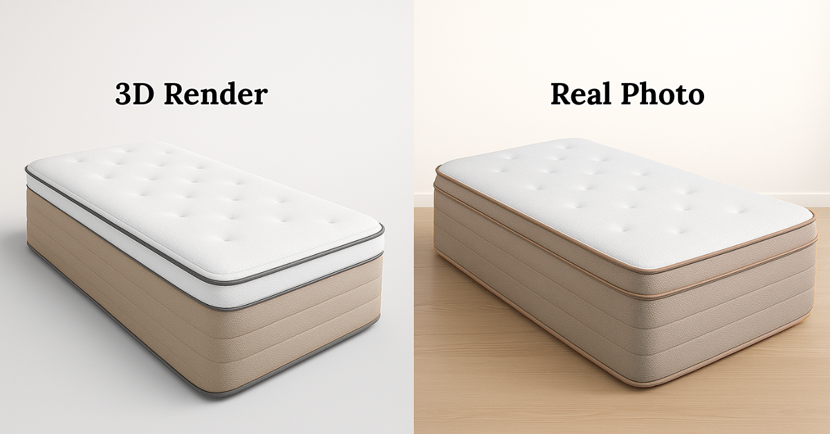 Mattress Marketing Made Easy: 3D Renders vs. Real Photos