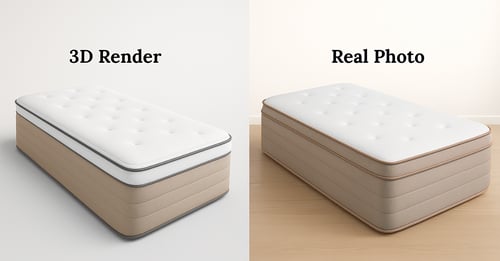 Mattress Marketing Made Easy: 3D Renders vs. Real Photos