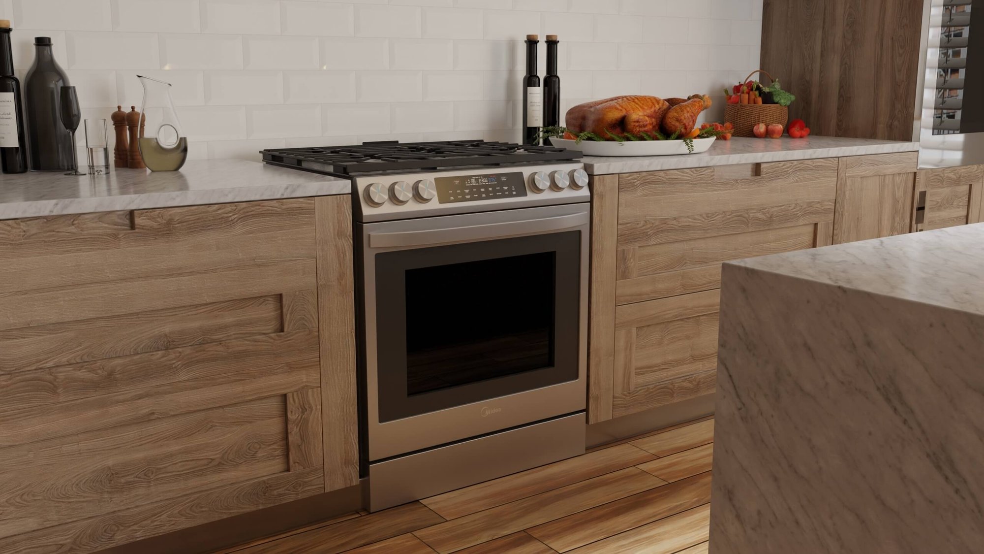 Midea Oven Range Kitchen Scene imagine.io